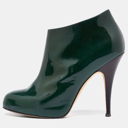 Giuseppe Zanotti Dark Green Patent Leather Ankle Booties Size 38.5 - Giuseppe Zanotti - Modalova