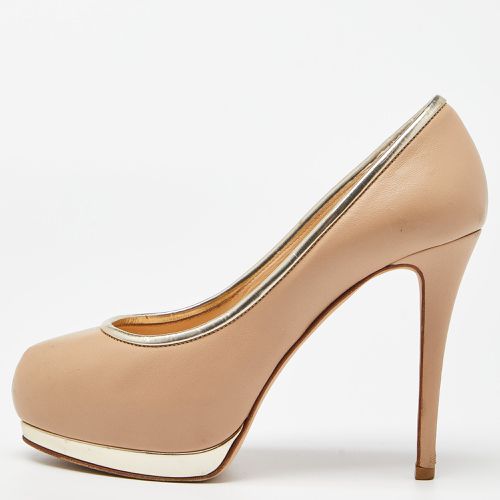 Giuseppe Zanotti Beige Leather Platform Round Toe Pumps Size 36 - Giuseppe Zanotti - Modalova