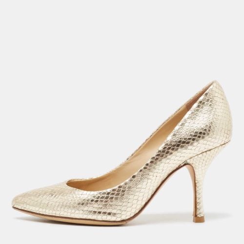 Giuseppe Zanotti Gold Snakeskin Embossed Leather Lucrezia Pumps Size 35 - Giuseppe Zanotti - Modalova