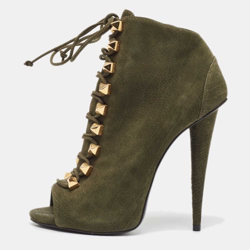 Giuseppe Zanotti Green Nubuck Ankle Boots Size 37.5 - Giuseppe Zanotti - Modalova