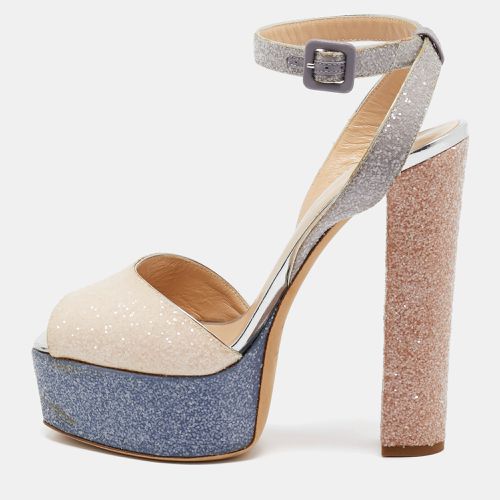 Giuseppe Zanotti Tricolor Coarse Glitter Lavinia Sandals Size 41 - Giuseppe Zanotti - Modalova