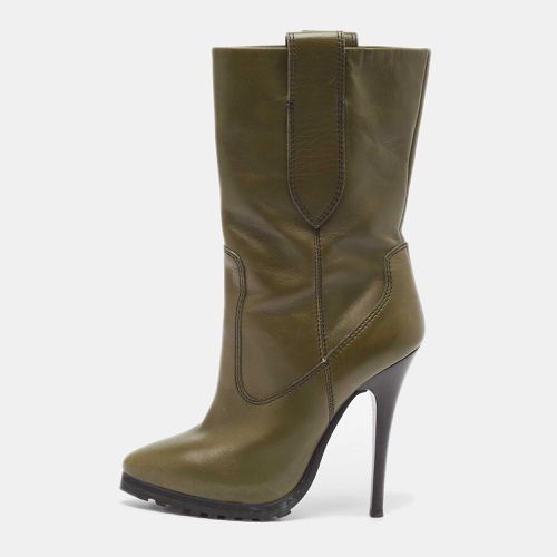 Giuseppe Zanotti Green Leather Ankle Boots Size 38 - Giuseppe Zanotti - Modalova