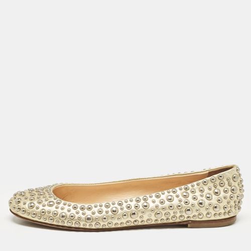 Giuseppe Zanotti Gold Leather Embellished Ballet Flats Size 37 - Giuseppe Zanotti - Modalova