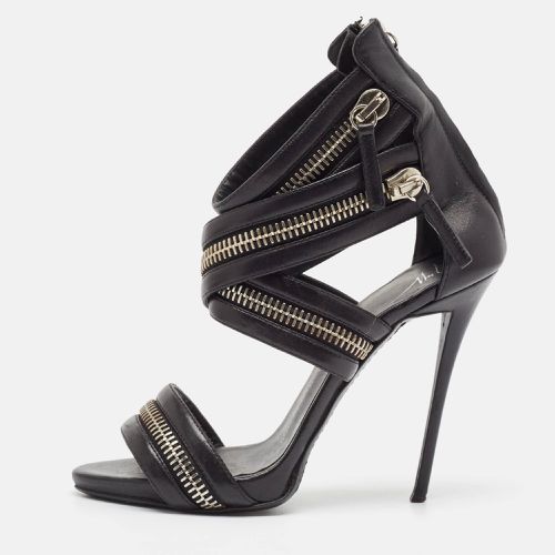 Giuseppe Zanotti Black Leather Ankle Strap Sandals Size 38 - Giuseppe Zanotti - Modalova