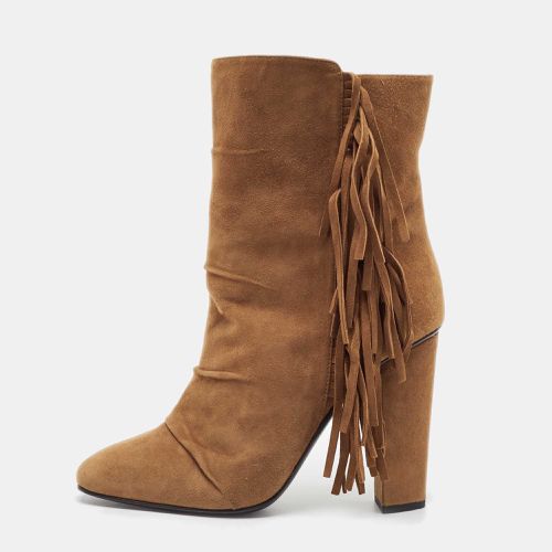 Giuseppe Zanotti Brown Suede Ankle Length Boots Size 40 - Giuseppe Zanotti - Modalova