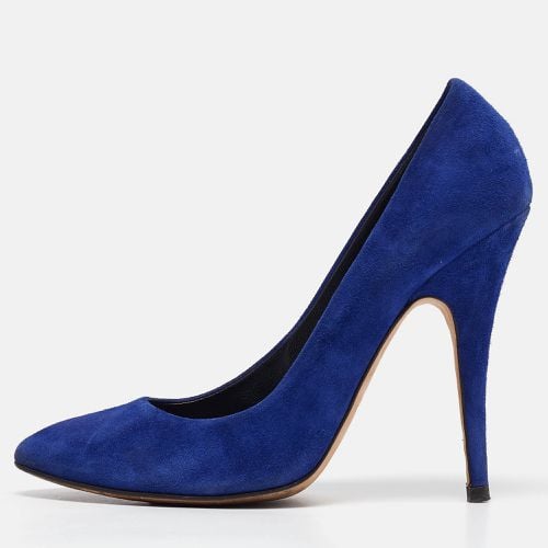 Giuseppe Zanotti Blue Suede Round Toe Pumps Size 40 - Giuseppe Zanotti - Modalova