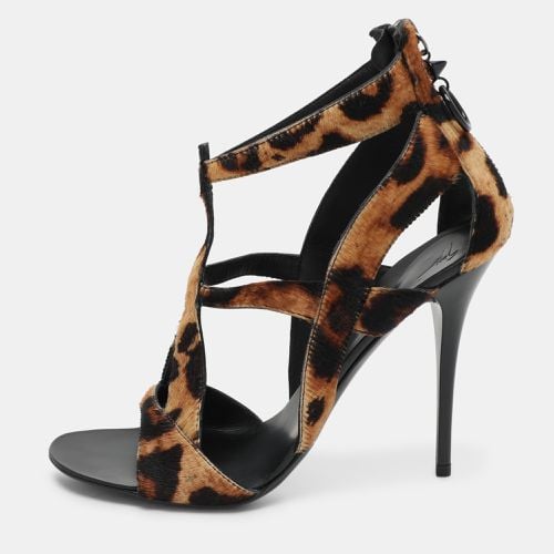 Giuseppe Zanotti Multicolor Calf Hair Strappy Sandals Size 37 - Giuseppe Zanotti - Modalova