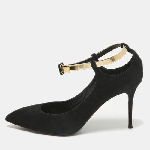 Giuseppe Zanotti Black Leather and Suede Ankle Strap Pumps Size 37 - Giuseppe Zanotti - Modalova