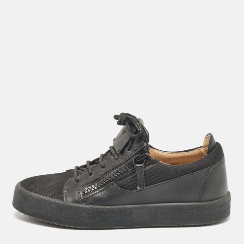 Giuseppe Zanotti Black Fabric and Leather Frankie Low Top Sneakers Size 39 - Giuseppe Zanotti - Modalova