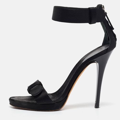 Giuseppe Zanotti Black Satin Ankle Strap Sandals Size 39 - Giuseppe Zanotti - Modalova