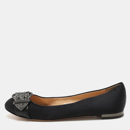 Giuseppe Zanotti Black Satin Embellished Ballet Flats Size 39 - Giuseppe Zanotti - Modalova