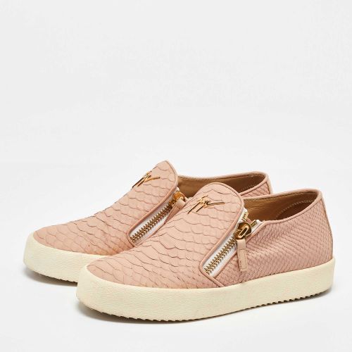 Python Embossed Leather London Slip on Sneakers Size 39 - Giuseppe Zanotti - Modalova