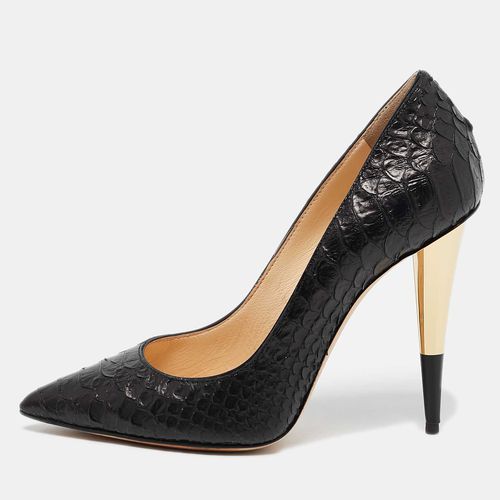 Giuseppe Zanotti Black Python Embossed Leather Pumps Size 35 - Giuseppe Zanotti - Modalova