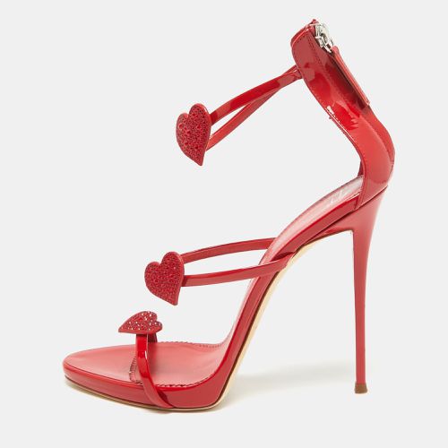 Giuseppe Zanotti Red Patent leather Harmony Love Ankle Strap Sandals Size 40 - Giuseppe Zanotti - Modalova