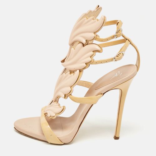 Giuseppe Zanotti Brown/Beige Patent Metal Cruel Ankle Strap Sandals Size 37.5 - Giuseppe Zanotti - Modalova