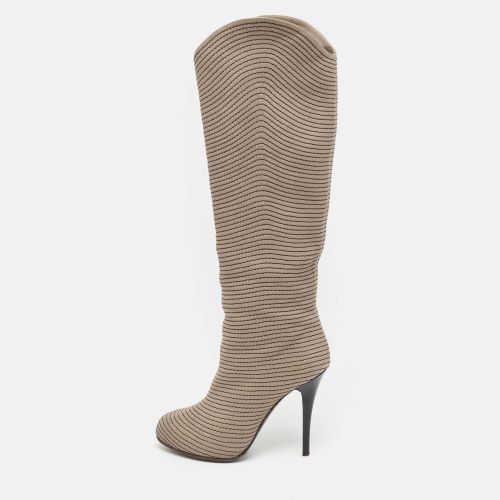 Giuseppe Zanotti Grey Leather Knee Length Boots Size 37.5 - Giuseppe Zanotti - Modalova