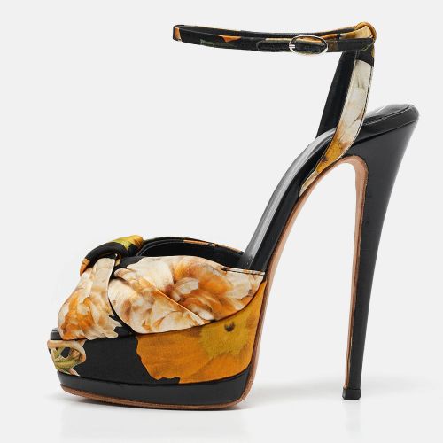 Giuseppe Zanotti Multicolor Satin Ankle Strap Sandals Size 38 - Giuseppe Zanotti - Modalova