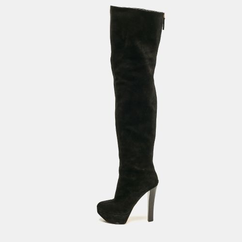 Giuseppe Zanotti Black Suede Over The Knee Boots Size 39 - Giuseppe Zanotti - Modalova