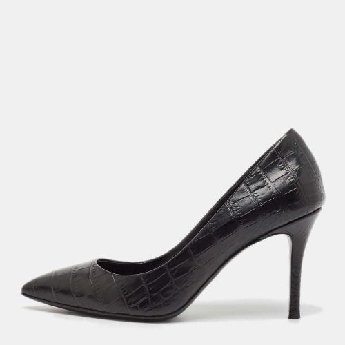 Giuseppe Zanotti Black Croc Embossed Leather Pointed Toe Pumps Size 36 - Giuseppe Zanotti - Modalova