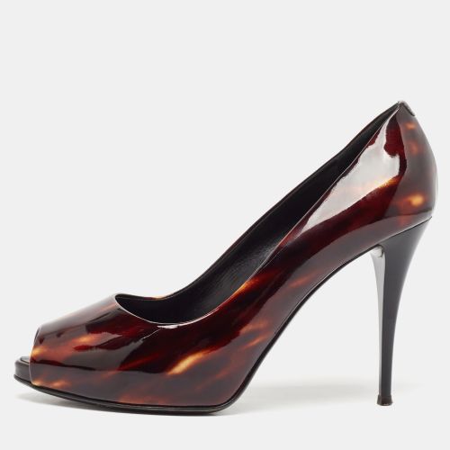 Giuseppe Zanotti Brown Patent Leather Peep Toe Pumps Size 39 - Giuseppe Zanotti - Modalova