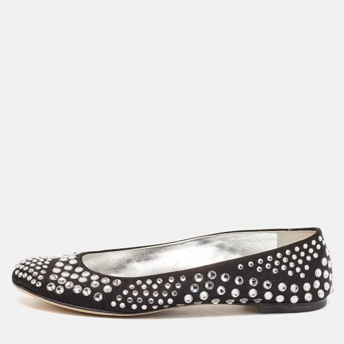 Giuseppe Zanotti Black Satin Crystal Embellished Ballet Flats Size 36 - Giuseppe Zanotti - Modalova