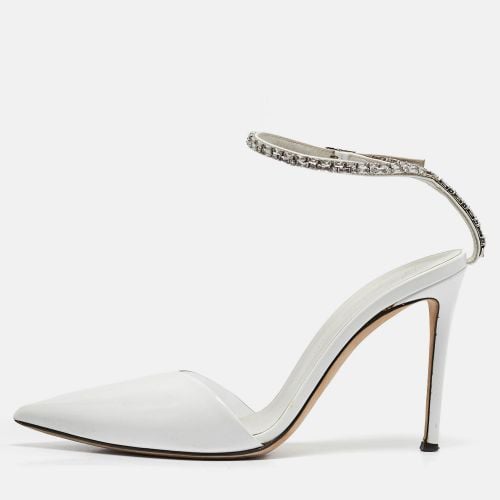 Giuseppe Zanotti White Patent Leather and PVC Crystal Embellished Pumps Size 38 - Giuseppe Zanotti - Modalova