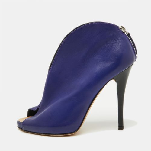 Giuseppe Zanotti Purple Leather Peep Toe Ankle Booties Size 36 - Giuseppe Zanotti - Modalova