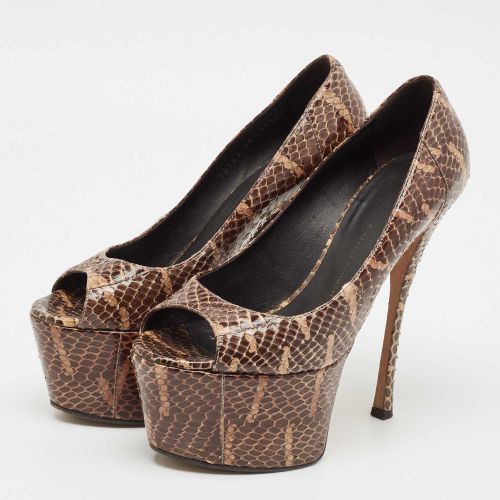 Python Leather Platform Pumps Size 38.5 - Giuseppe Zanotti - Modalova
