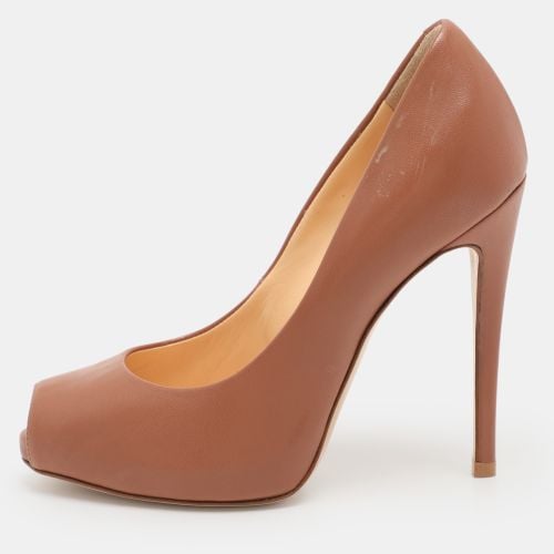 Giuseppe Zanotti Brown Leather Peep Toe Pumps Size 35 - Giuseppe Zanotti - Modalova