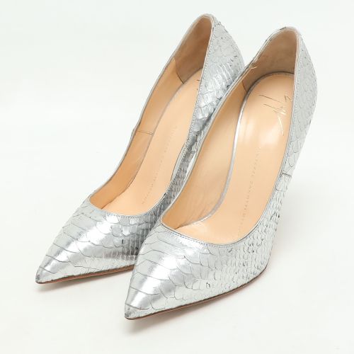 Python Embossed Leather Pointed Toe Pumps Size 37.5 - Giuseppe Zanotti - Modalova