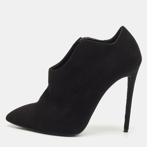 Giuseppe Zanotti Black Suede Pointed Toe Booties Size 36 - Giuseppe Zanotti - Modalova