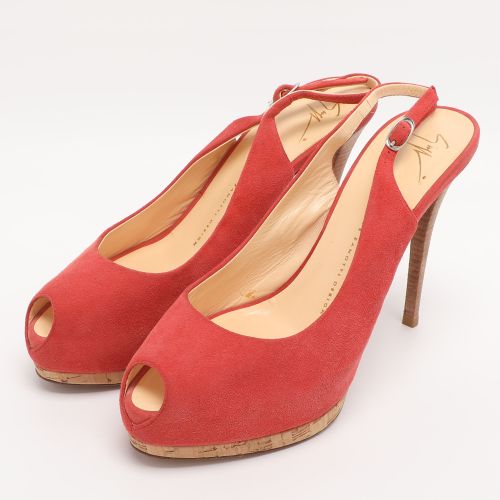 Suede Slingback Platform Pumps Size 40 - Giuseppe Zanotti - Modalova