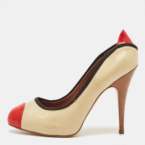 Giuseppe Zanotti Tricolor Leather and Patent Leather Cap Toe Pumps Size 38 - Giuseppe Zanotti - Modalova