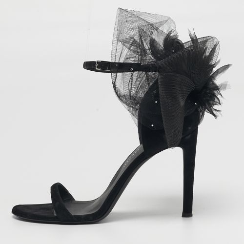 Basic 105 Size 38 Lace and Suede Slide Sandals - Giuseppe Zanotti - Modalova