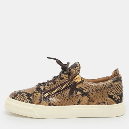 Size 38 Python Embossed Leather Low Top Sneakers - Giuseppe Zanotti - Modalova