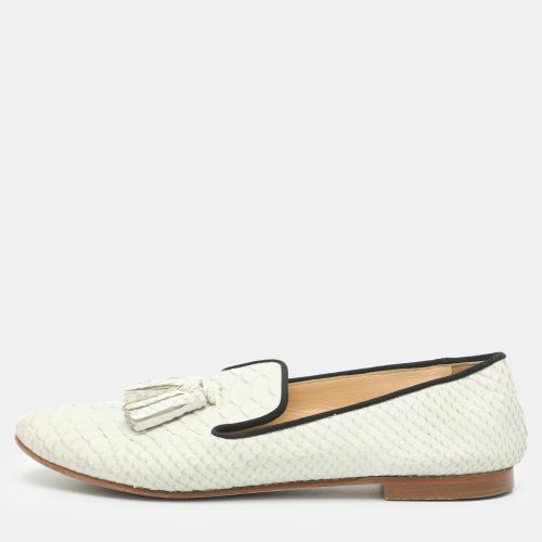 Size 37 Python Embossed Leather Tassel Loafers - Giuseppe Zanotti - Modalova