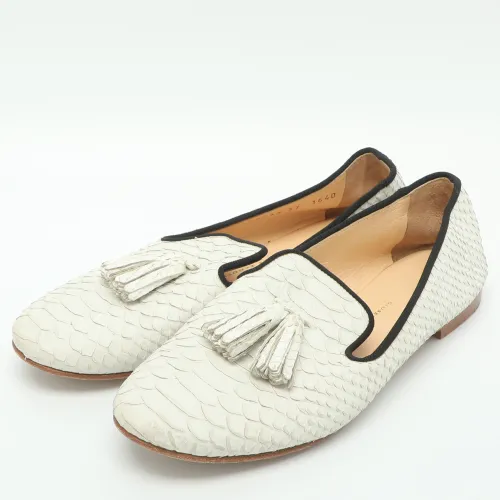 Size 37 Python Embossed Leather Tassel Loafers - Giuseppe Zanotti - Modalova