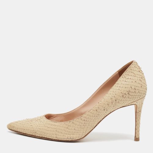 Size 38 Python Embossed Leather Pointed Toe Pumps - Giuseppe Zanotti - Modalova