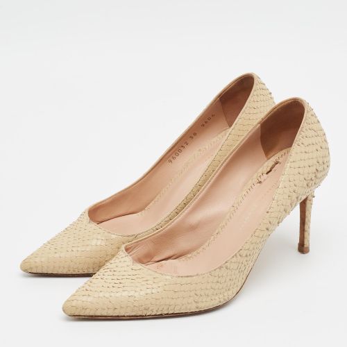 Size 38 Python Embossed Leather Pointed Toe Pumps - Giuseppe Zanotti - Modalova