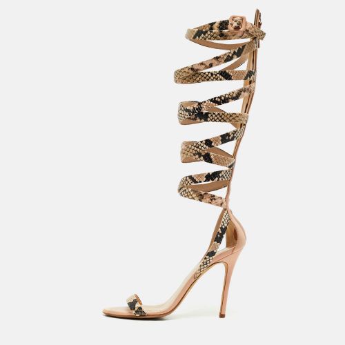 Size 36 Python Embossed Leather Gladiator Sandals - Giuseppe Zanotti - Modalova