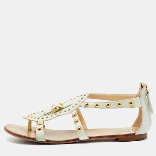 Size 39 Leather Studded Flat Sandals - Giuseppe Zanotti - Modalova