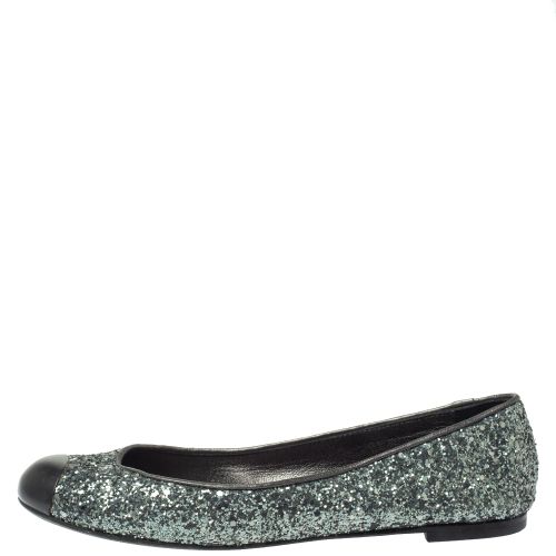 Glitter Fabric Cap Toe Ballet Flats Size 35 - Giuseppe Zanotti - Modalova