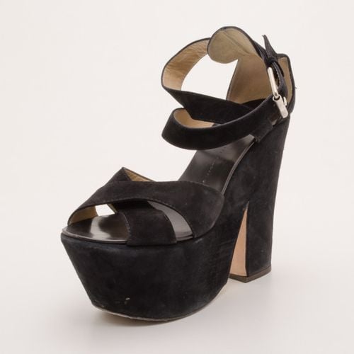 Giuseppe Zanotti Black Suede Platform Sandals Size 41 - Giuseppe Zanotti - Modalova