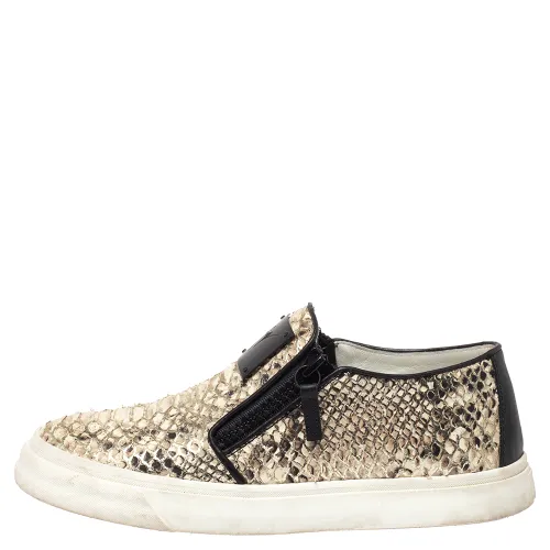 Python Embossed Leather Devon Slip On Sneakers Size 40 - Giuseppe Zanotti - Modalova