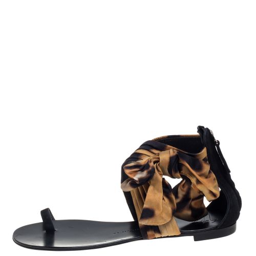 Black Satin Sandals Size 39 - Giuseppe Zanotti - Modalova
