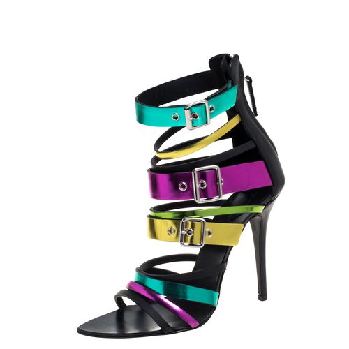 Giuseppe Zanotti Multicolor Leather Cage Sandals Size 38 - Giuseppe Zanotti - Modalova