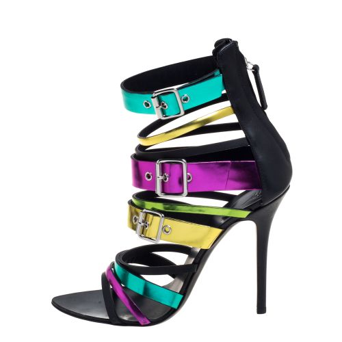Leather Cage Sandals Size 38 - Giuseppe Zanotti - Modalova