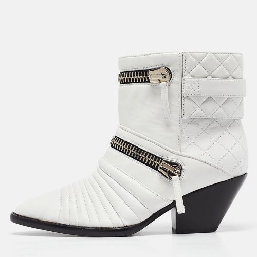 Giuseppe Zanotti White Quilted Leather Ankle Boots Size 38 - Giuseppe Zanotti - Modalova