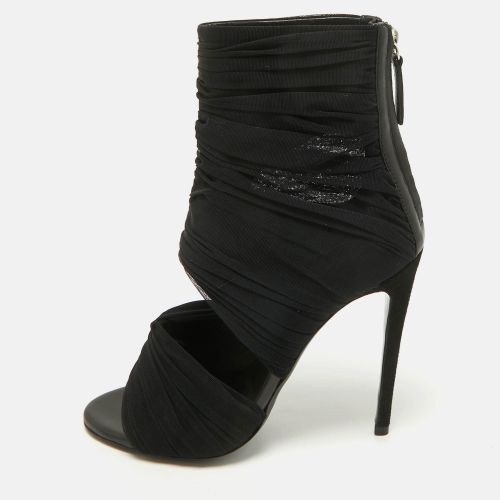 Giuseppe Zanotti Black Fabric Ankle Length Boots Size 36.5 - Giuseppe Zanotti - Modalova