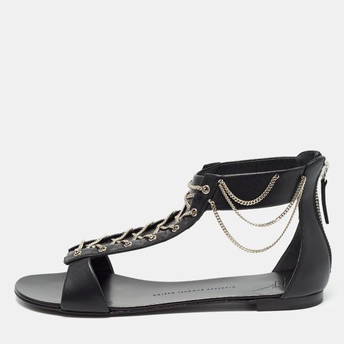 Leather Roll Chain Flat Sandals Size 41 - Giuseppe Zanotti - Modalova